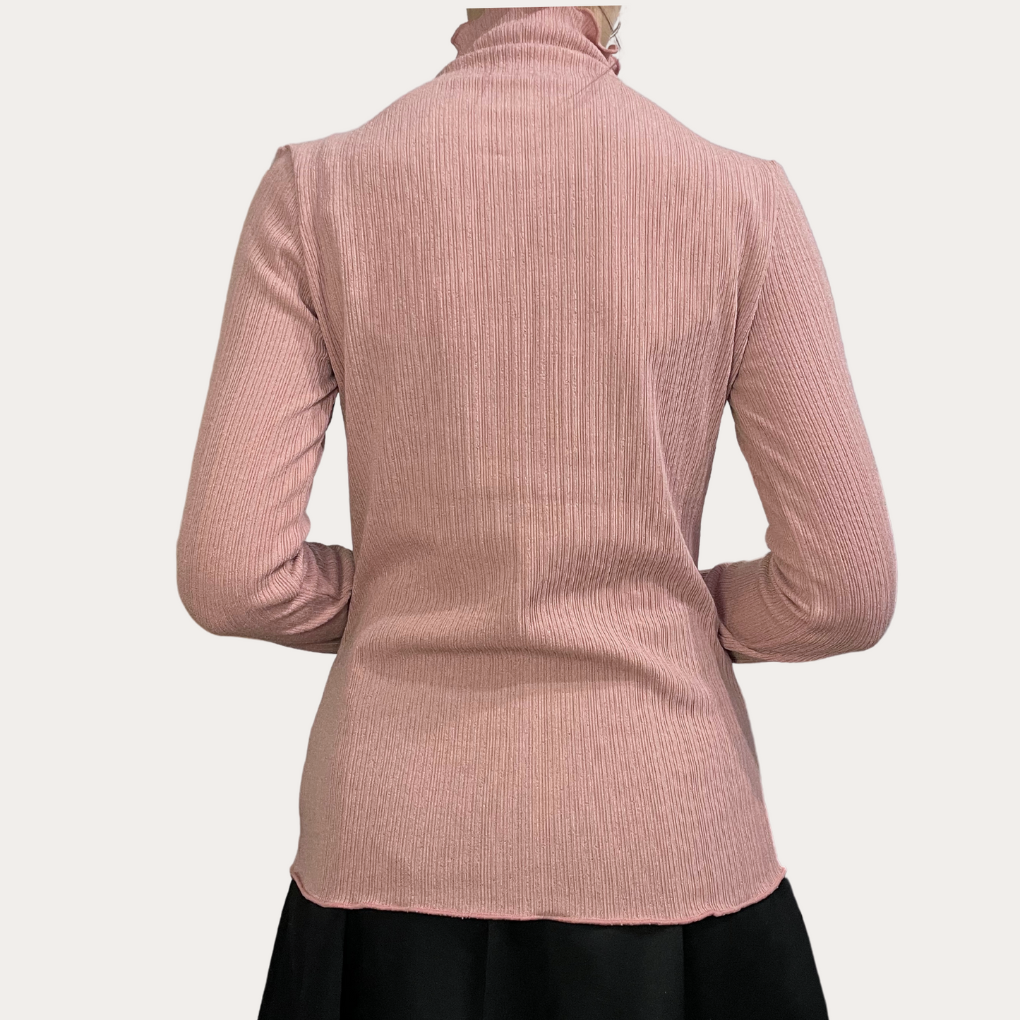 Frill Ribbed Blouse