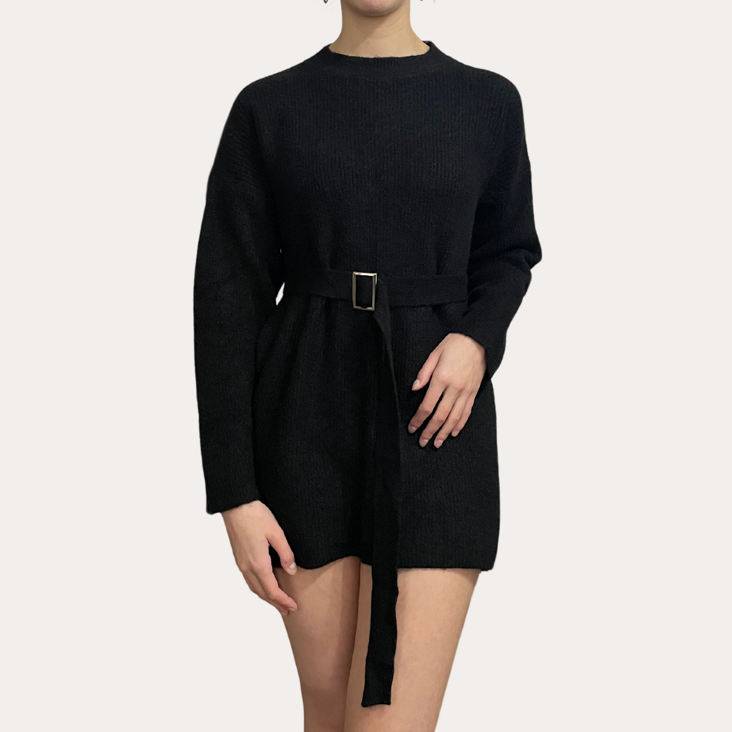 Knit Belt Dress