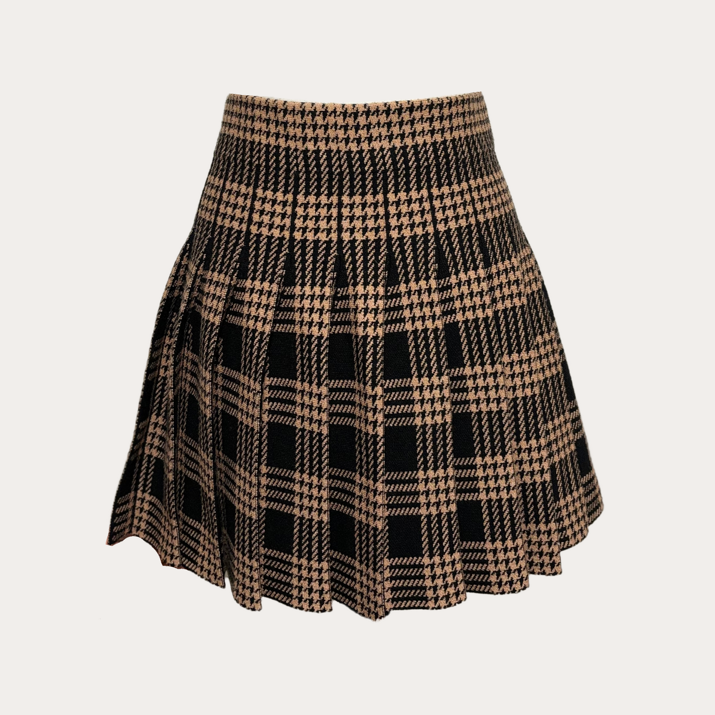 Houndstooth Knit Skirt