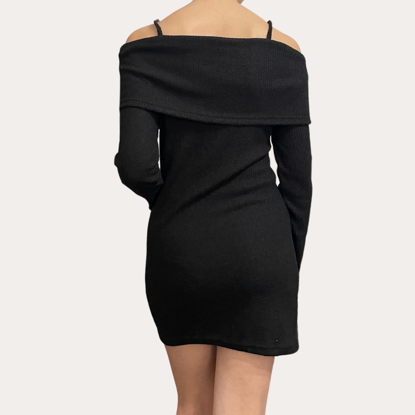 Off the Shoulder Ribbed Bodycon Dress