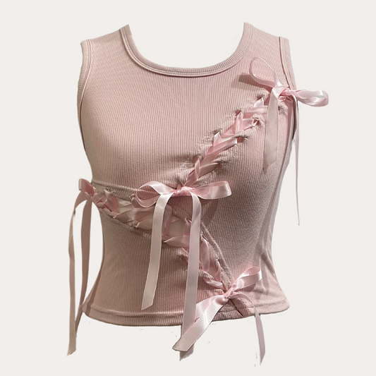 Zig Zag Ribbon Tank Top